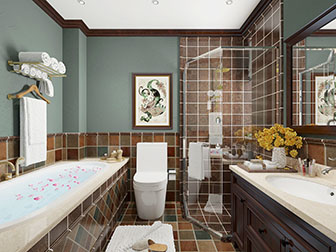 美式田园卫生间卫浴间