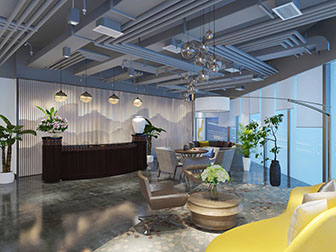 后现代接待区前台