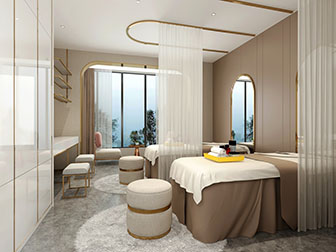 现代轻奢美容院spa会所按摩床