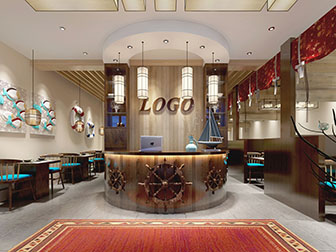 地中海餐馆饭店接待前台