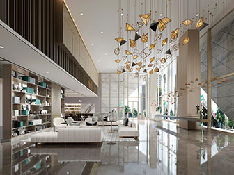 现代大厅大堂接待休闲区