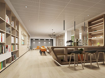 后现代书吧图书馆阅览室