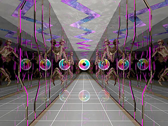 后现代科幻走廊过道