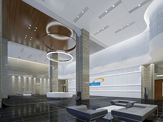 后现代大厅接待区前台