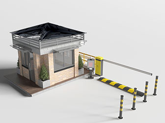 现代社区警卫室门档大门