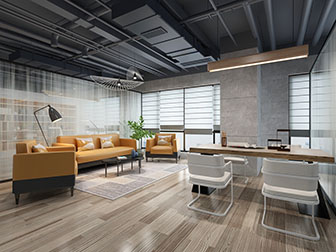 工业风办公接待区