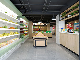 工业风超市水果蔬菜