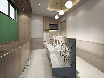 现代幼儿园公共卫生间洗手间