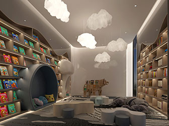 北欧幼儿园图书阅读区
