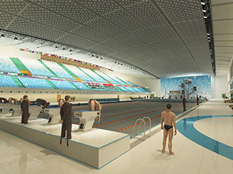 现代游泳馆体育馆