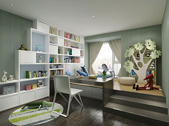 北欧儿童房榻榻米床