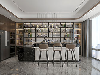 后现代水吧台厨房