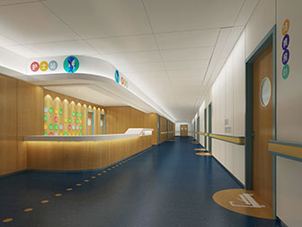 现代医院护士站走廊过道