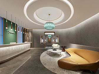 现代轻奢接待区前台