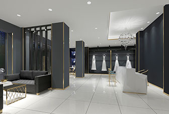 现代轻奢婚纱店接待前台