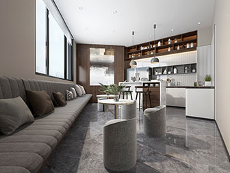 新中式茶水间休闲区