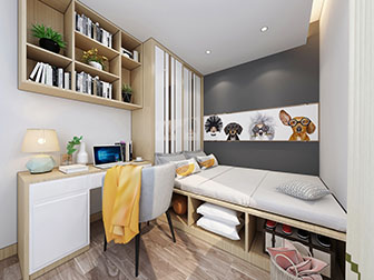 北欧儿童房榻榻米床