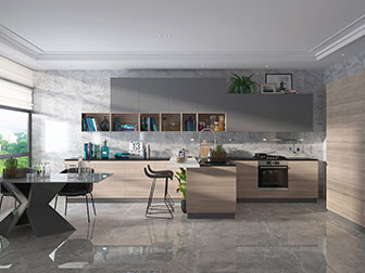 后现代餐厅厨房