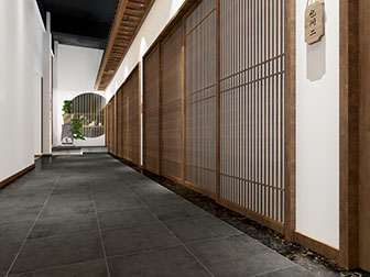 新中式酒店包间过道走廊