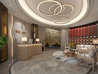 新中式接待区前台