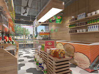 北欧奶茶饮品冷饮店