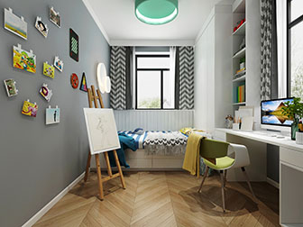 北欧儿童房榻榻米床
