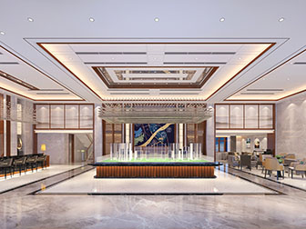 新中式售楼处大厅洽谈区