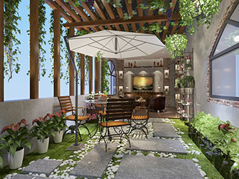 北欧阳光房露台