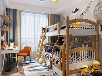 北欧儿童房上下床