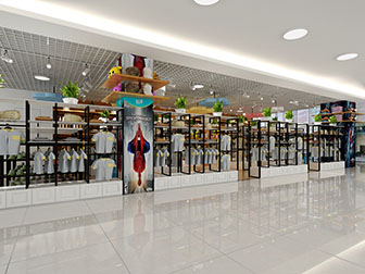 现代服装店超市