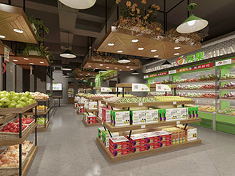 工业风水果店超市
