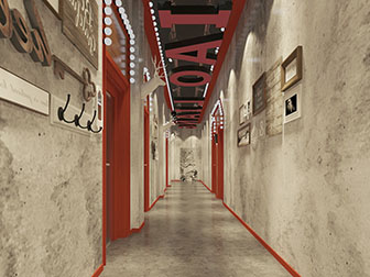 工业风酒店过道走廊