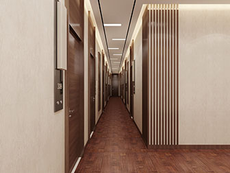 现代酒店过道走廊