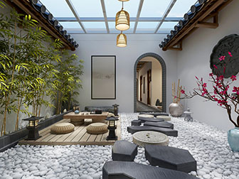 新中式阳光房茶室