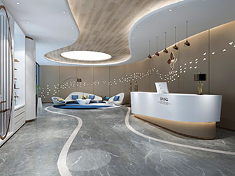 后现代大厅接待区前台