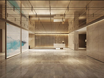 新中式大厅大堂前台接待台