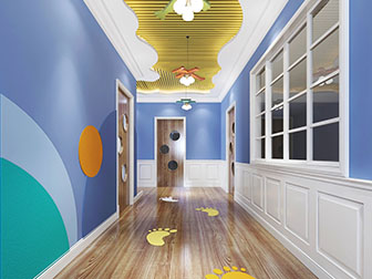 北欧幼儿园过道走廊