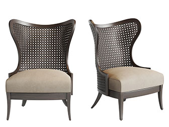 东南亚藤编靠背休闲椅子