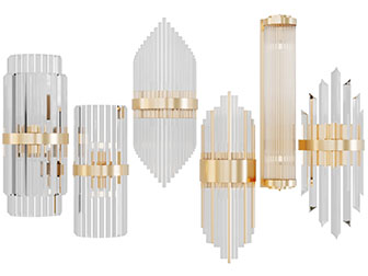 现代水晶管壁灯