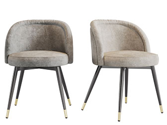 现代布艺餐椅