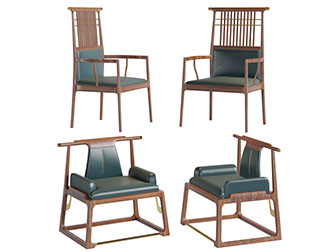 新中式实木休闲椅子