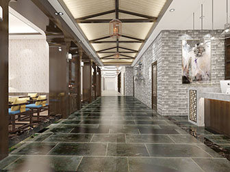 新中式酒店过道走廊