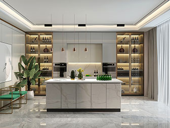 现代轻奢厨房水吧台