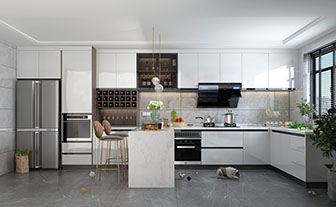 现代轻奢餐厅厨房