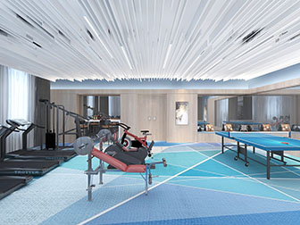 后现代健身房乒乓球室