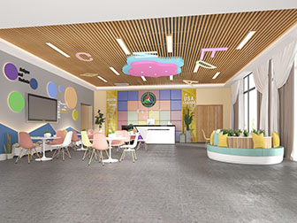 北欧幼儿园大厅前台接待区