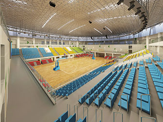 现代篮球场体育馆