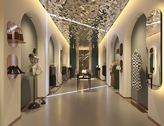 现代轻奢女装服装箱包鞋店