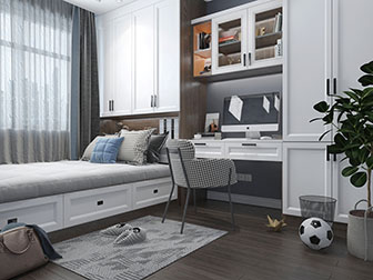 北欧儿童房榻榻米床