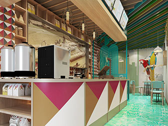 东南亚茶水间休息区